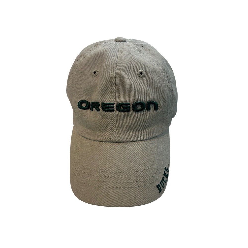 Oregon Ducks Hat Captivating Headwear Tan Khaki Green Embroidered Adjustable Cap